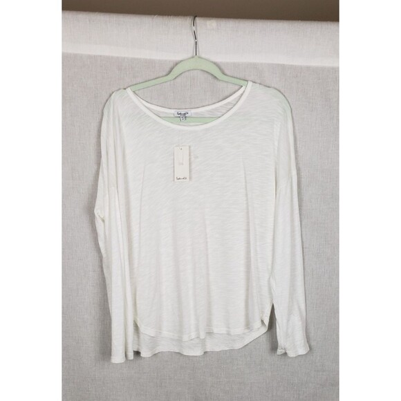 Splendid White Tee Shirt XL Cotton Modal Slub Casual Lightweight Spring Summer - Picture 1 of 4